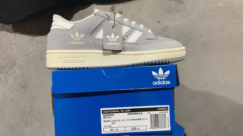Adidas centennial 85 low shoes men-grey/white
